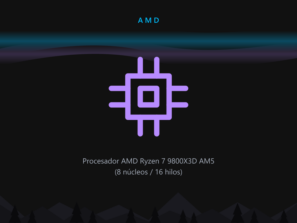 Procesador AMD Ryzen 7 9800X3D AM5 (8 núcleos / 16 hilos)