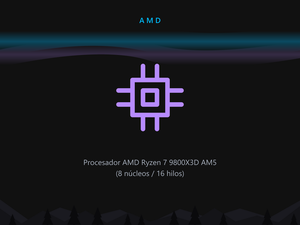Procesador AMD Ryzen 7 9800X3D AM5 (8 núcleos / 16 hilos)