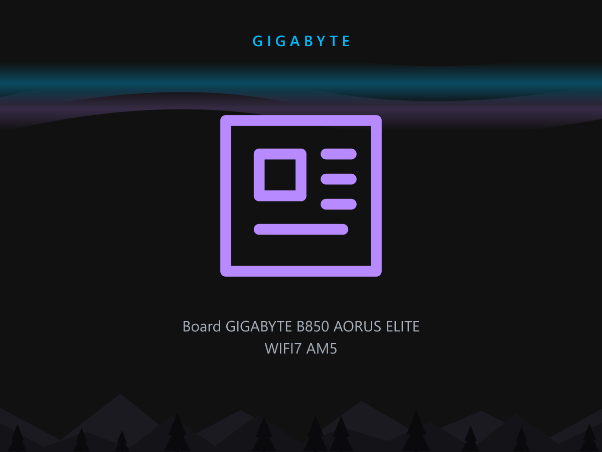 Board GIGABYTE B850 AORUS ELITE WIFI7 AM5