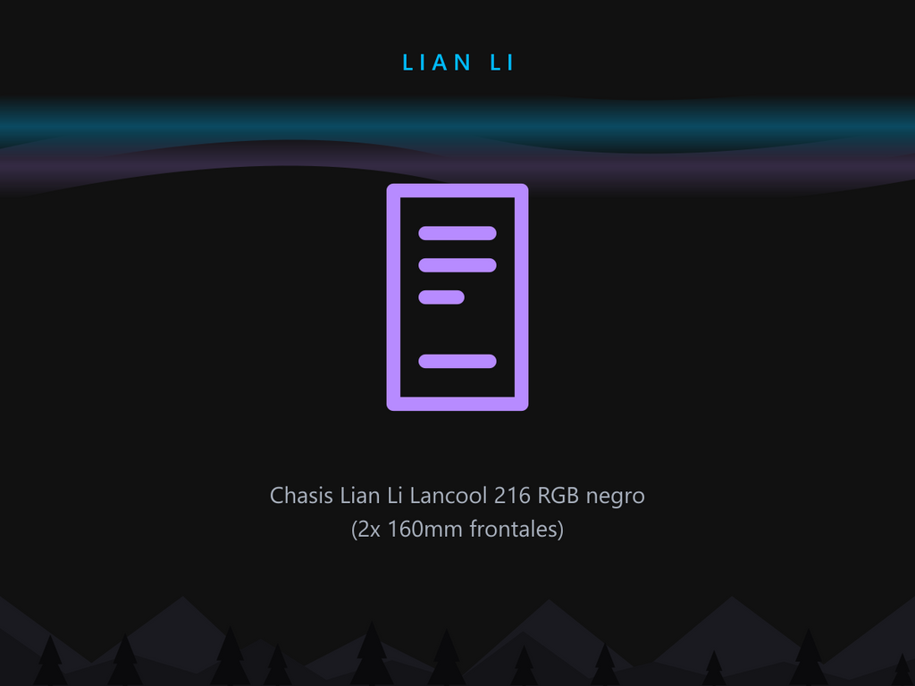 Chasis Lian Li Lancool 216 RGB negro (2x 160mm frontales)