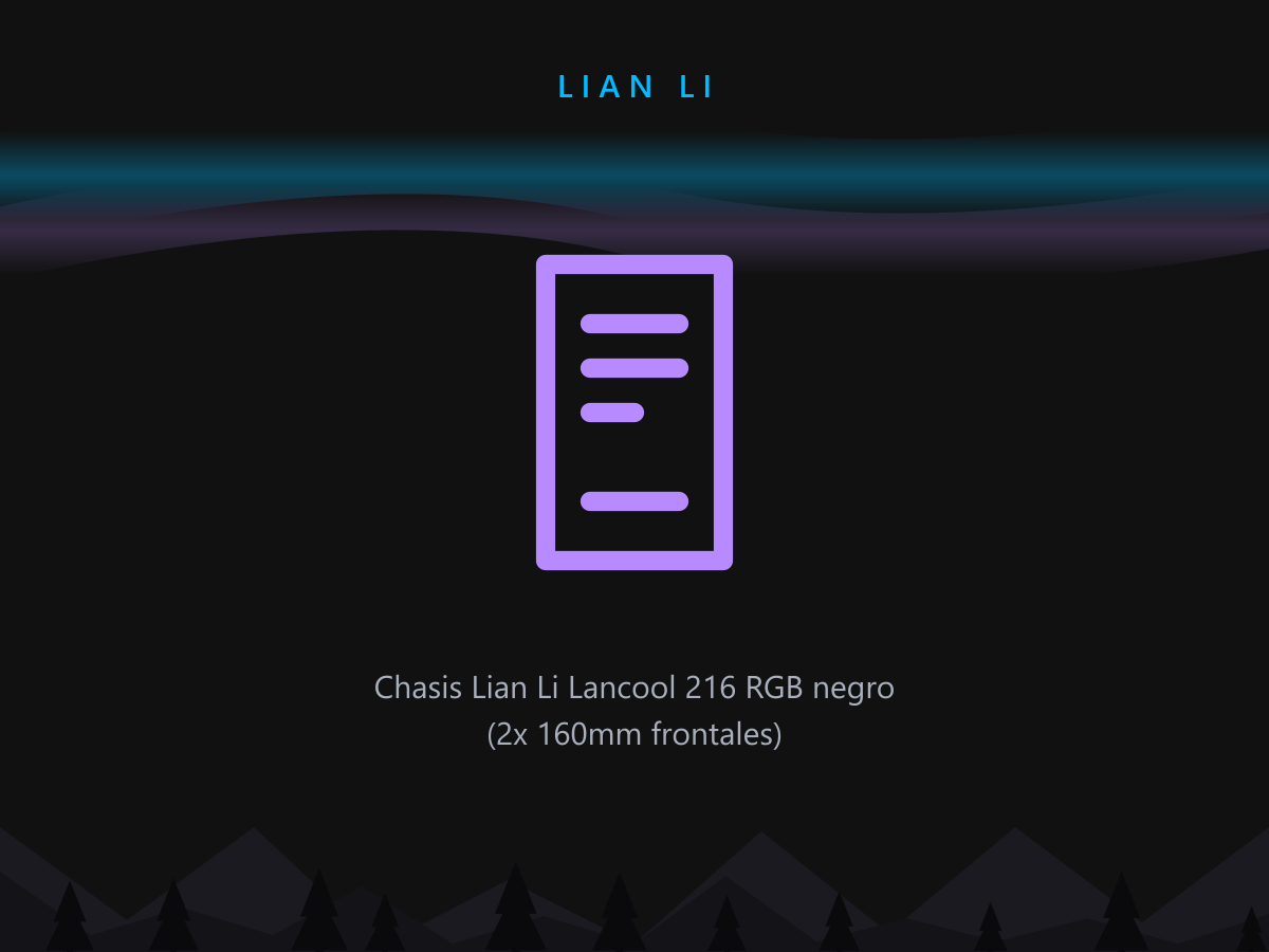Chasis Lian Li Lancool 216 RGB negro (2x 160mm frontales)