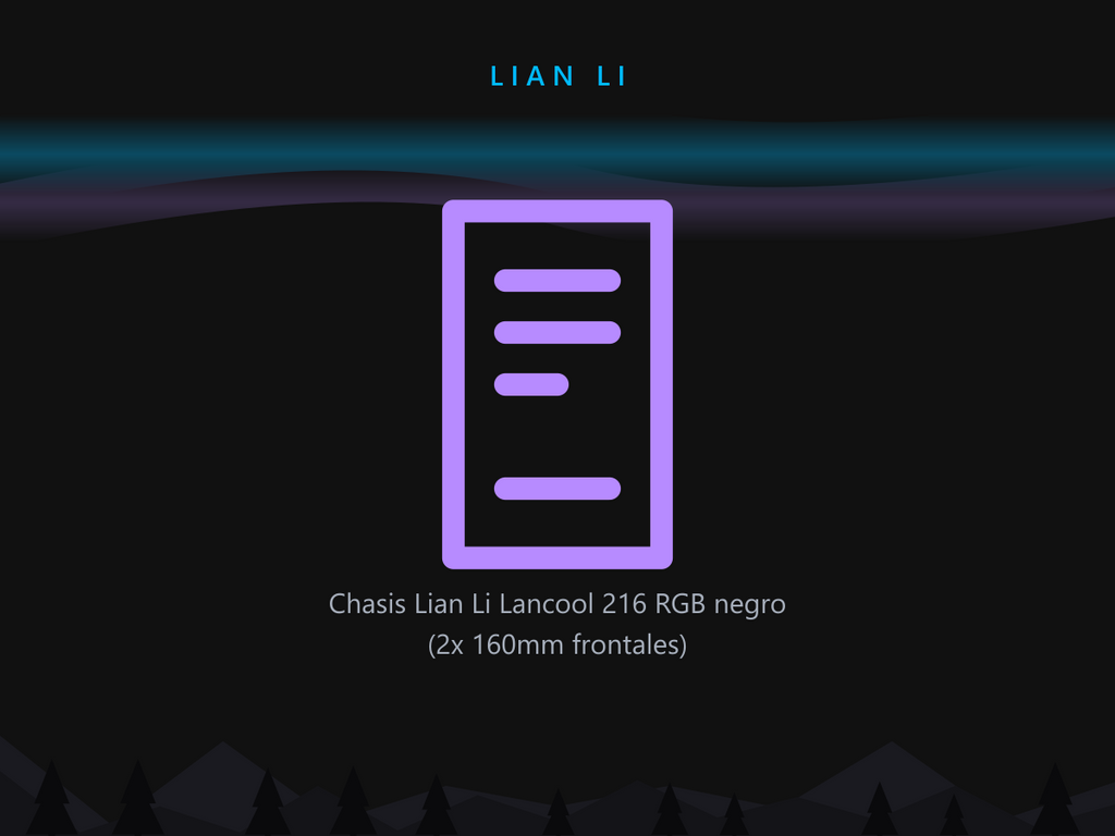 Chasis Lian Li Lancool 216 RGB negro (2x 160mm frontales)