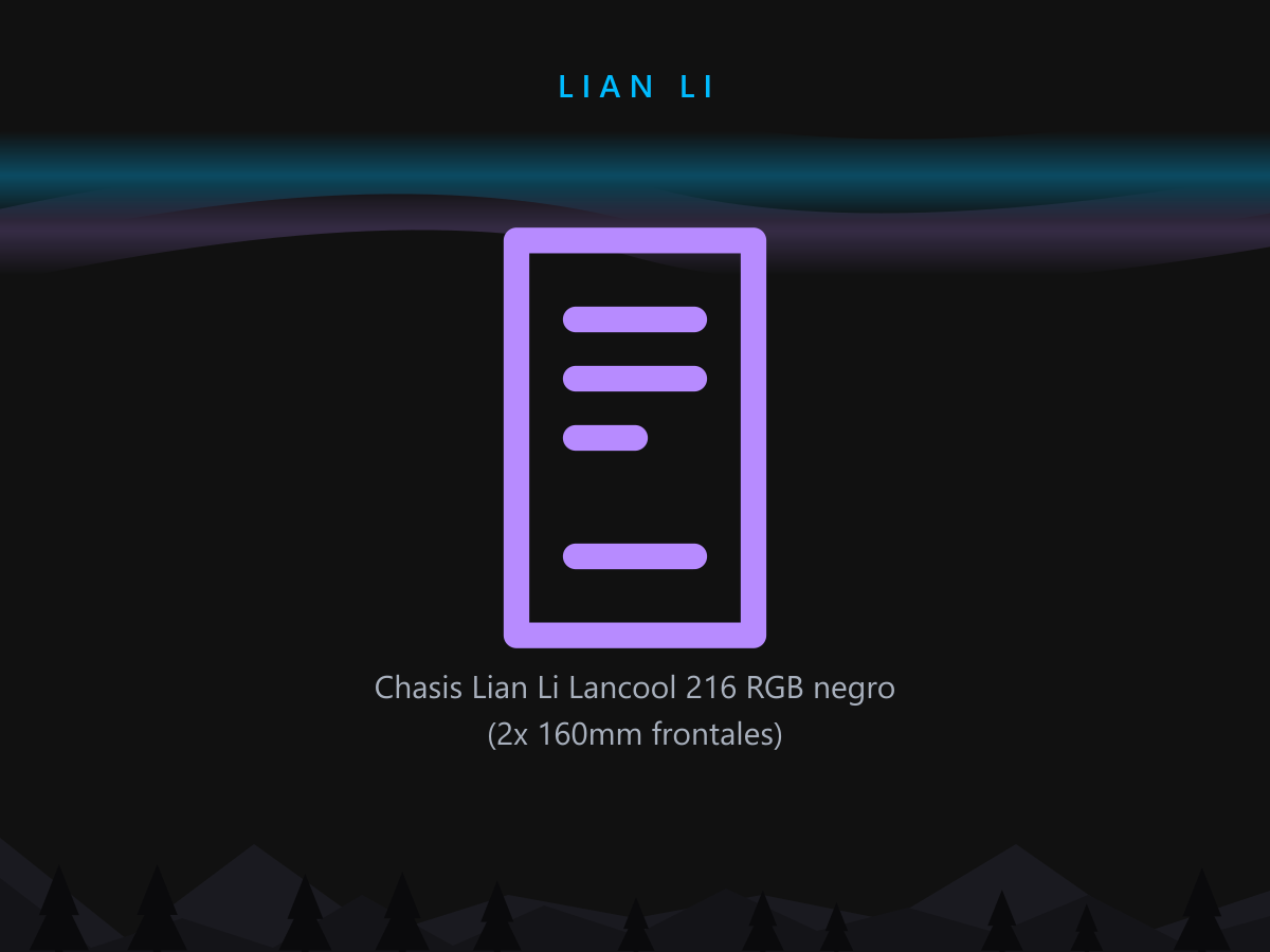 Chasis Lian Li Lancool 216 RGB negro (2x 160mm frontales)