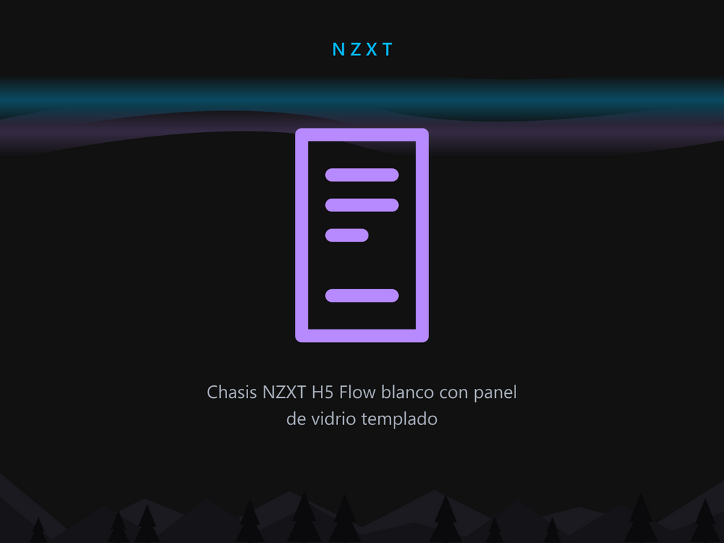 Chasis NZXT H5 Flow blanco con panel de vidrio templado