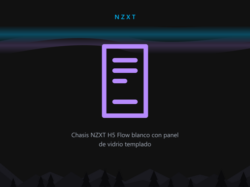 Chasis NZXT H5 Flow blanco con panel de vidrio templado