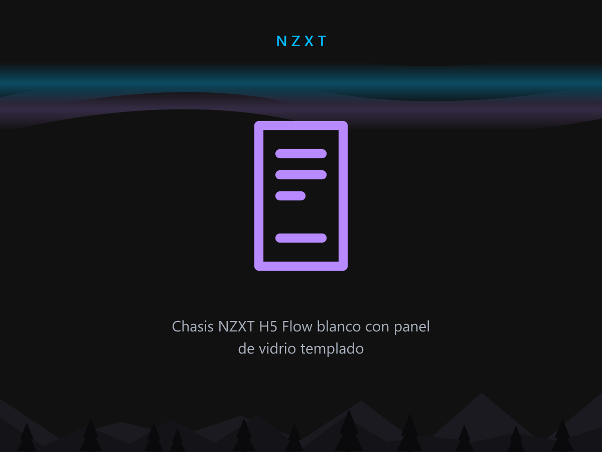 Chasis NZXT H5 Flow blanco con panel de vidrio templado