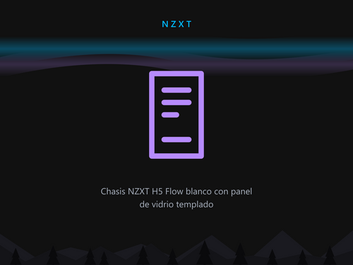 Chasis NZXT H5 Flow blanco con panel de vidrio templado