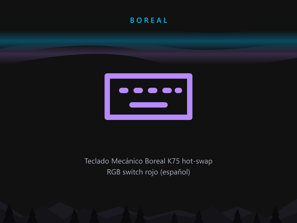 Teclado Mecánico Boreal K75 hot-swap RGB switch rojo (español)
