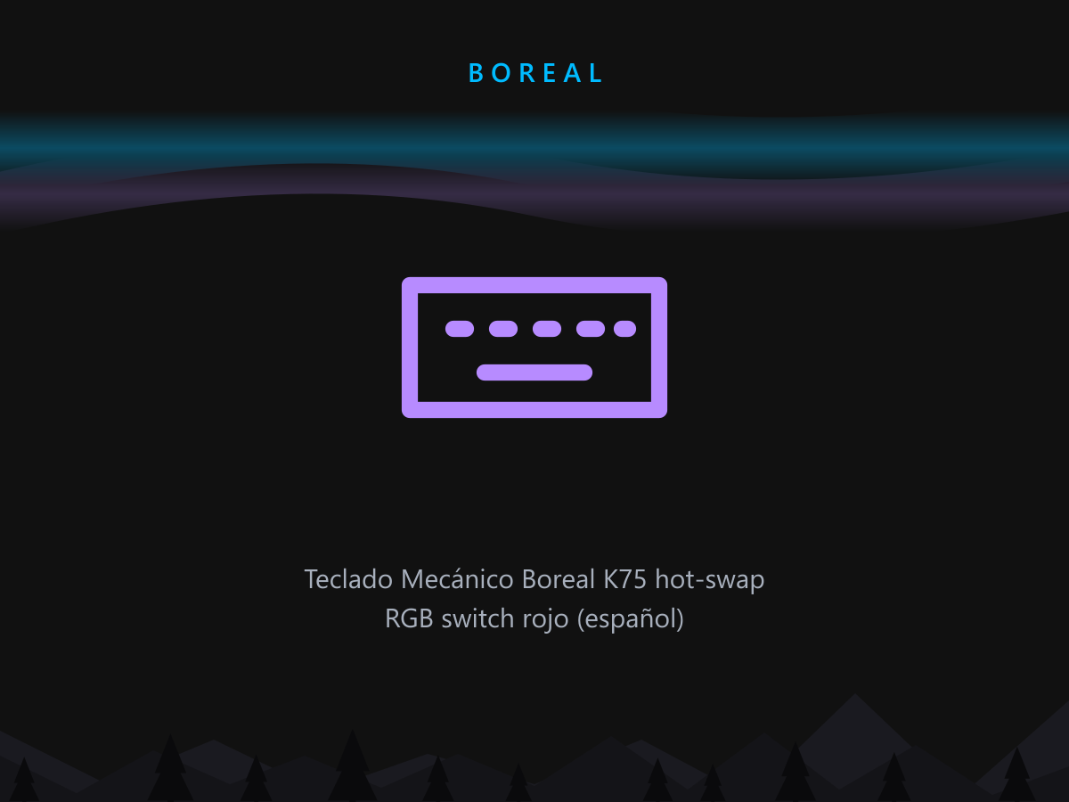 Teclado Mecánico Boreal K75 hot-swap RGB switch rojo (español)