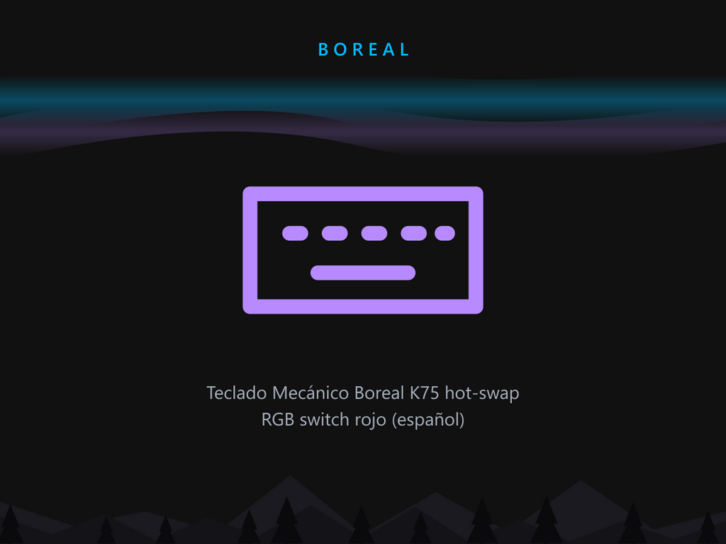 Teclado Mecánico Boreal K75 hot-swap RGB switch rojo (español)